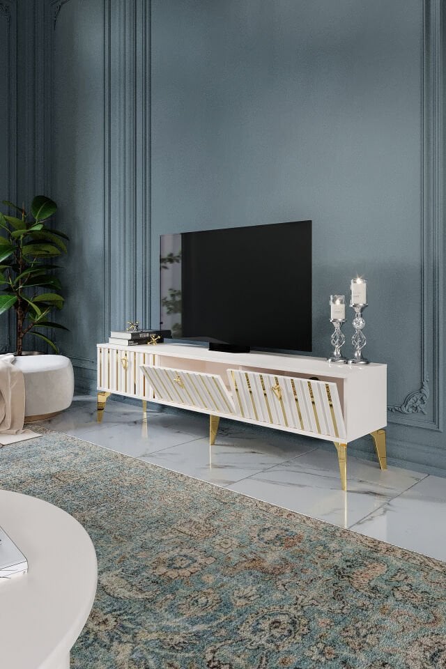 180 Cm Dubai Mdf Mebran Kapak Ekru Gold