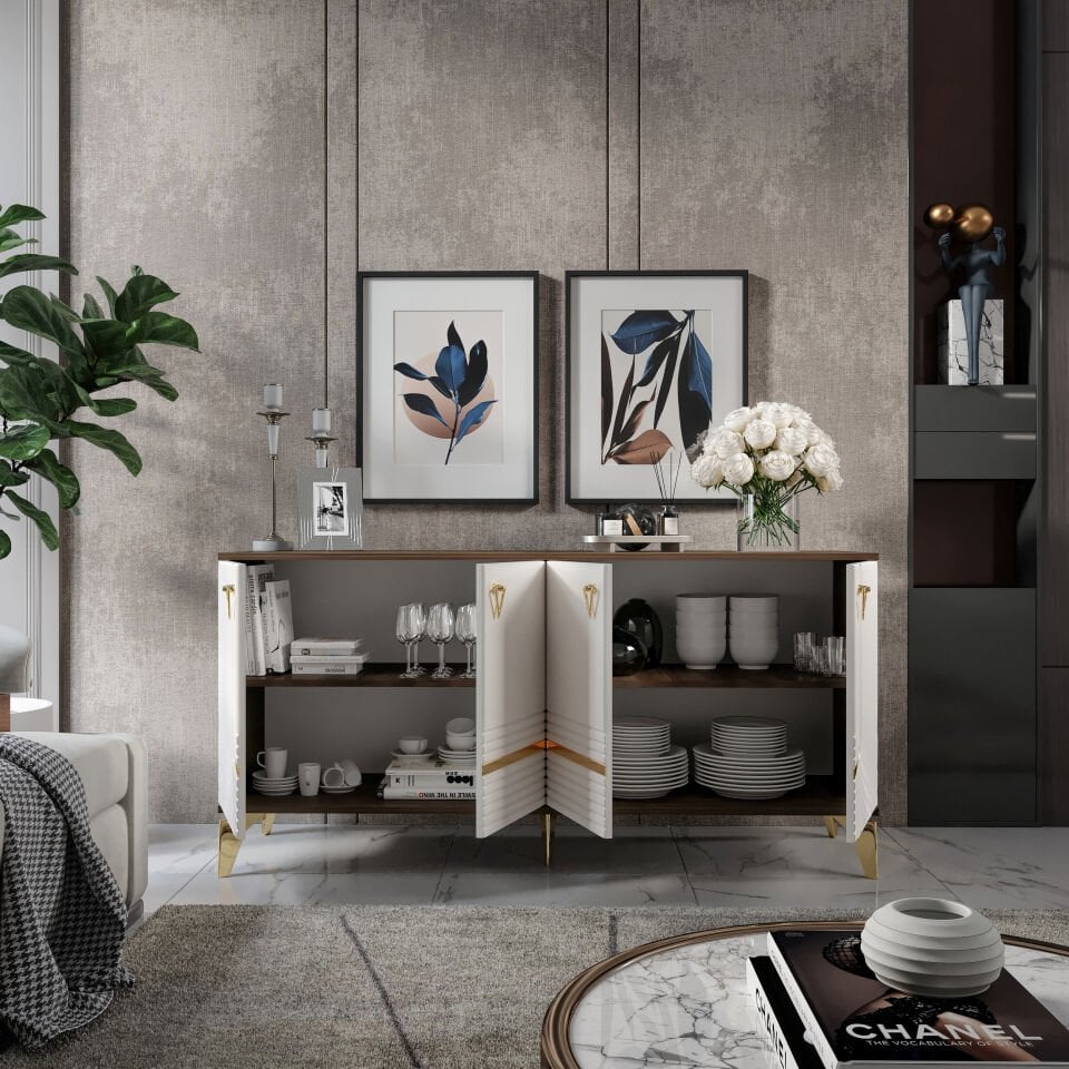 Art Konsol 4 Kapaklı 160 cm - Aytaşı Ceviz