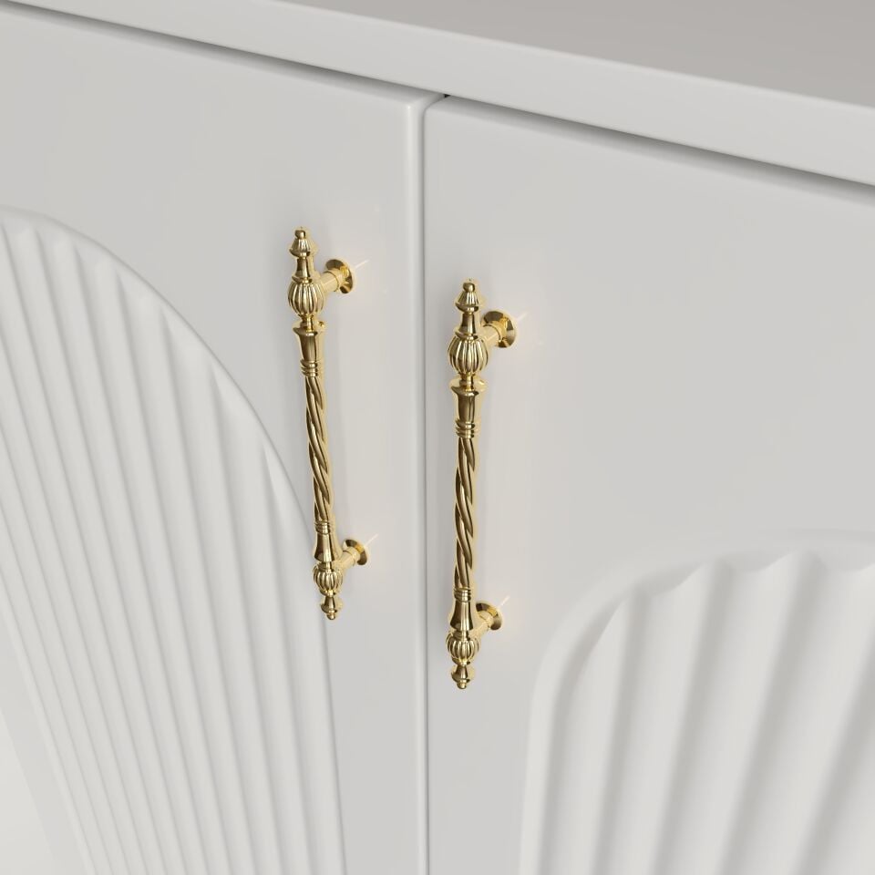 Kale Çok Amaçlı Dolap Mutfak Balkon Kiler Banyo Ayakkabılık Dolabı Beyaz Gold