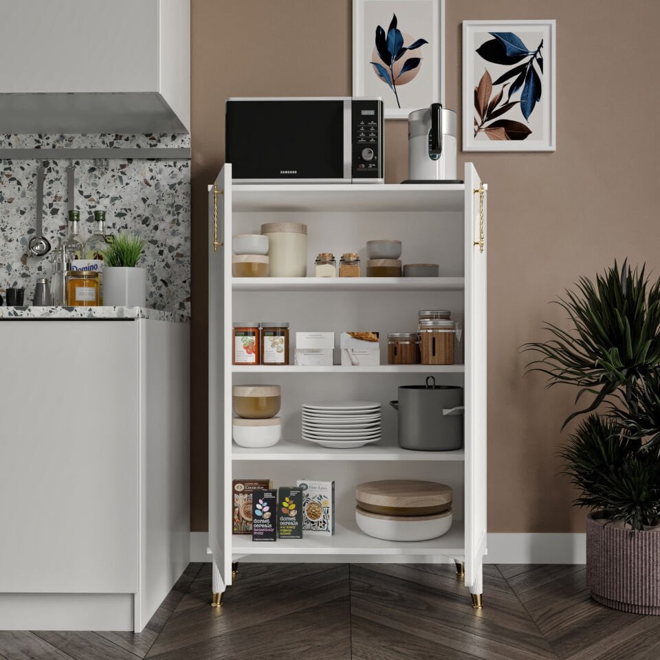 Kale çok amaçlı dolap iç raflar beyaz gold