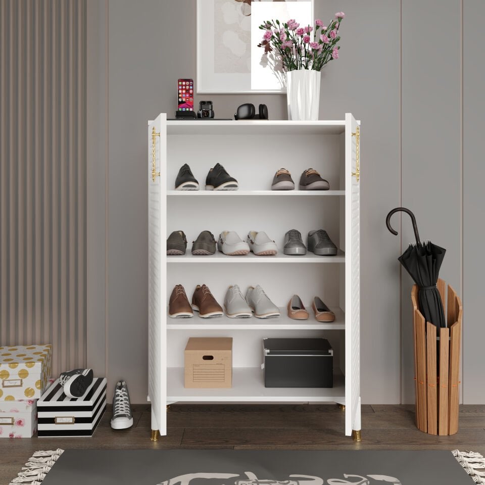 Panjurlu dolap beyaz gold iç raflar