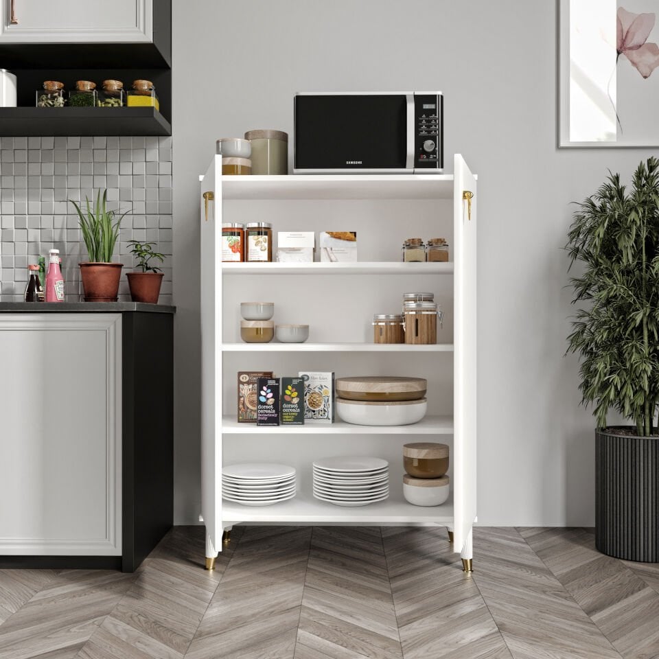 Simple çok amaçlı dolap iç raflar beyaz gold