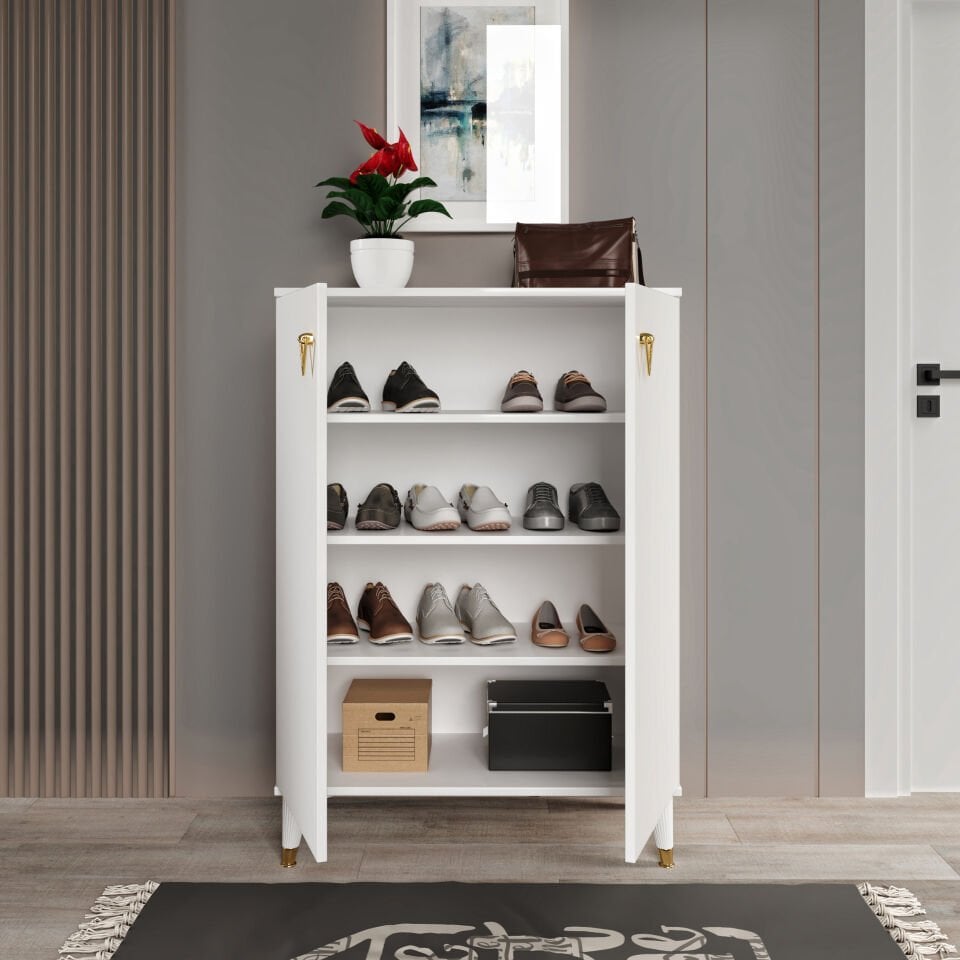 Simple çok amaçlı dolap iç raflar beyaz gold