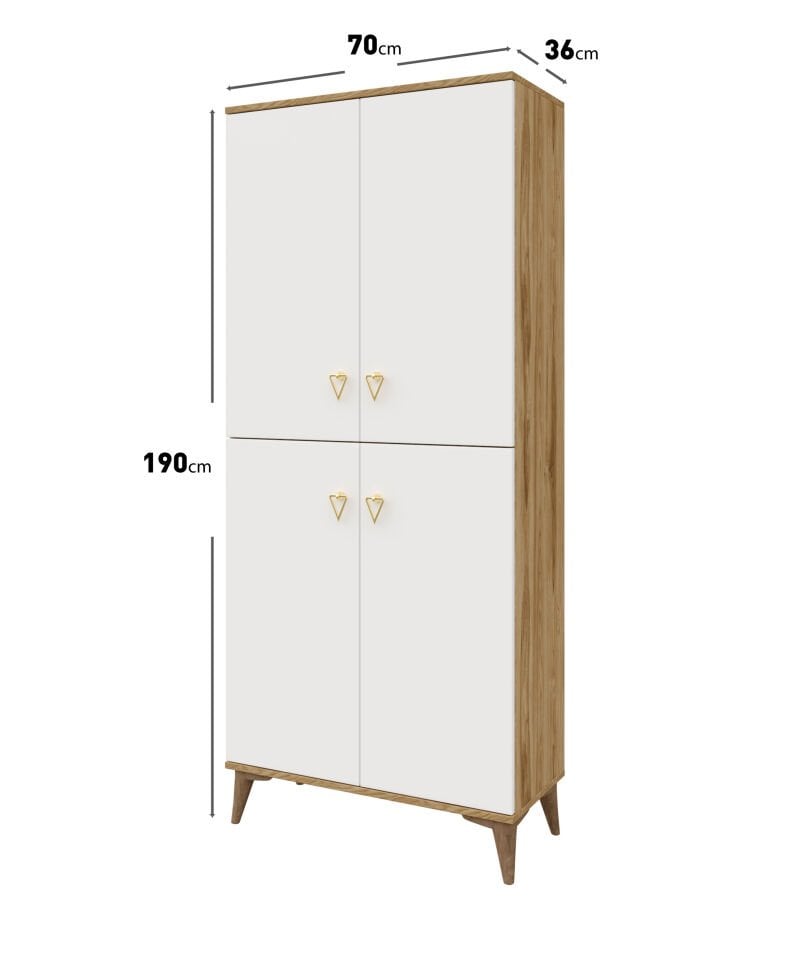 SP4190 ekru ceviz metal kulp detay