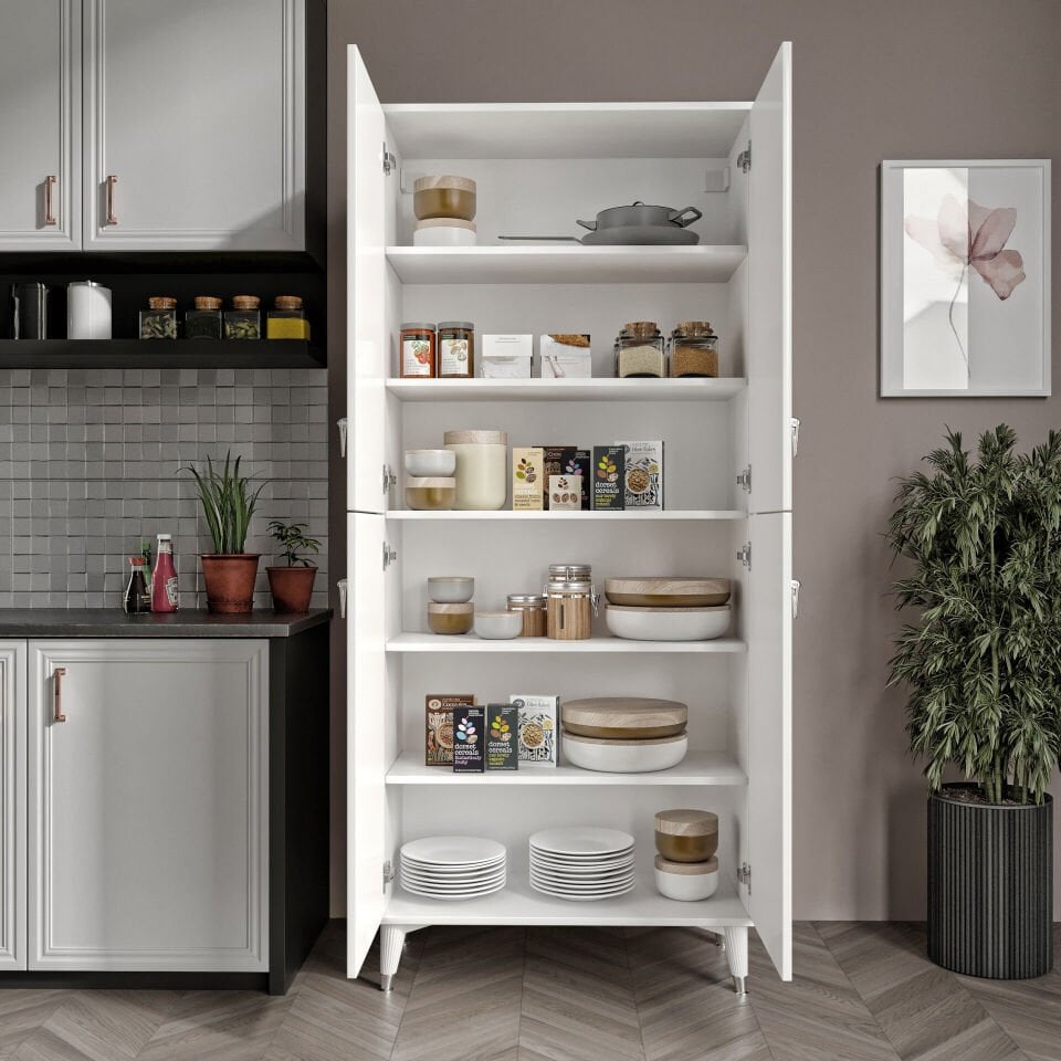 SP4190 beyaz gümüş çok amaçlı dolap ayarlanabilir raflar