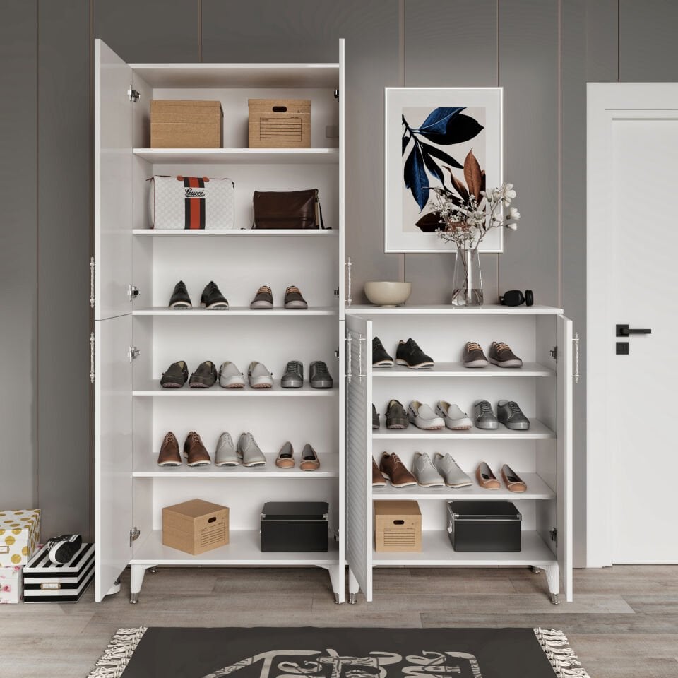 PNJ6190 beyaz gümüş çok amaçlı dolap iç raflar