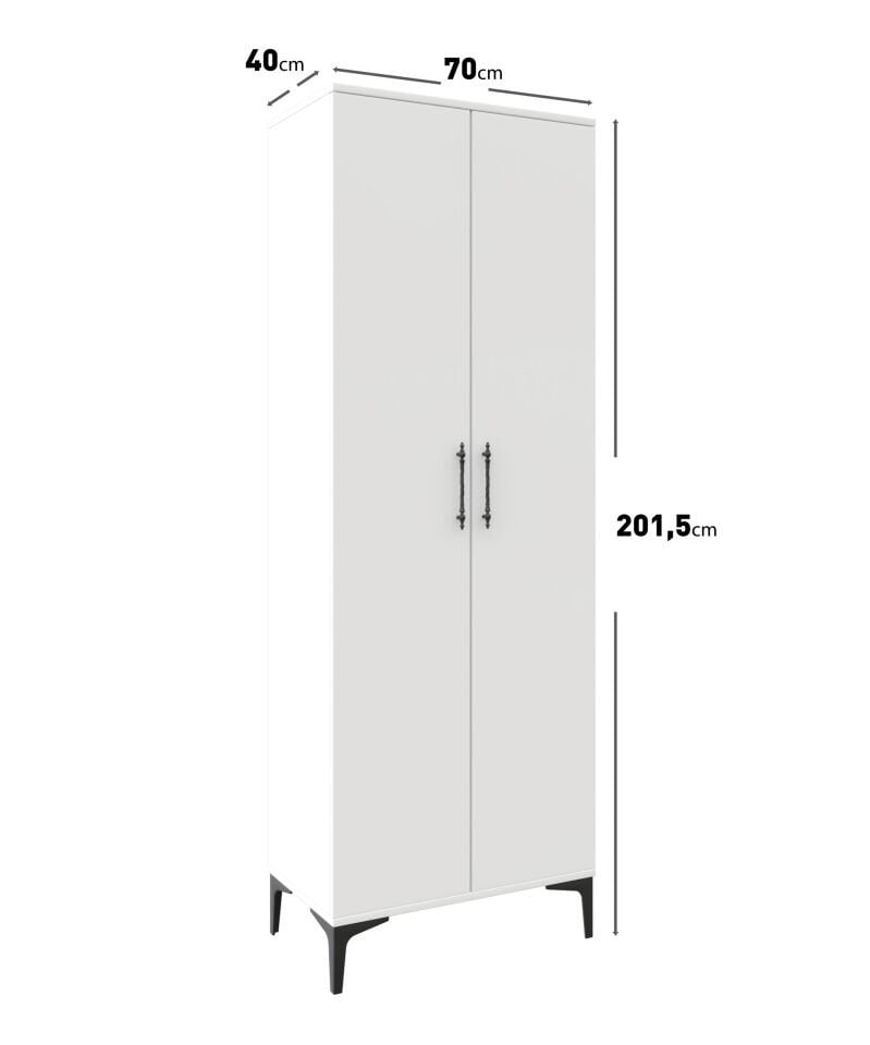 Plain Metal Ayak Metal Kulp Pla2200 Ayakkabılık Mutfak Dolabı Banyo Dolabı Balkon Dolabı Kiler Dolabı Çok Amaçlı Dolap Beyaz