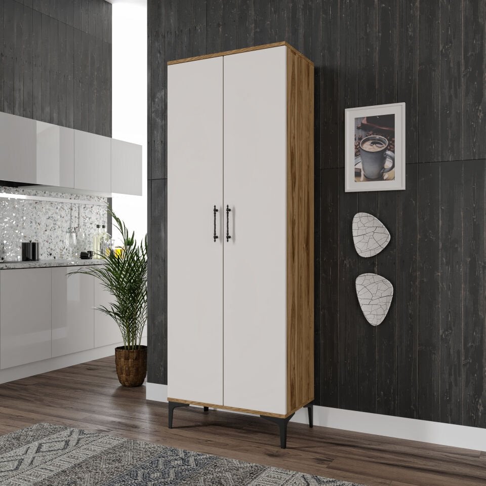 Plain Metal Ayak Metal Kulp Pla2200 Çok Amaçlı Dolap Mutfak Dolabı Banyo Dolabı Ayakkabılık Balkon Dolabı Killer Ekru Ceviz