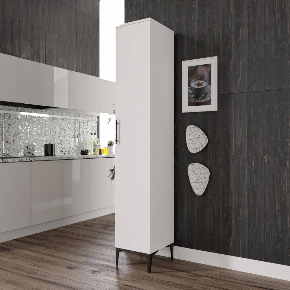 Plain Metal Ayak Metal Kulp Pla1200 Çok Amaçlı Dolap Mutfak Dolabı Banyo Dolabı Ayakkabılık Balkon Dolabı Kiler Dolabı Beyaz