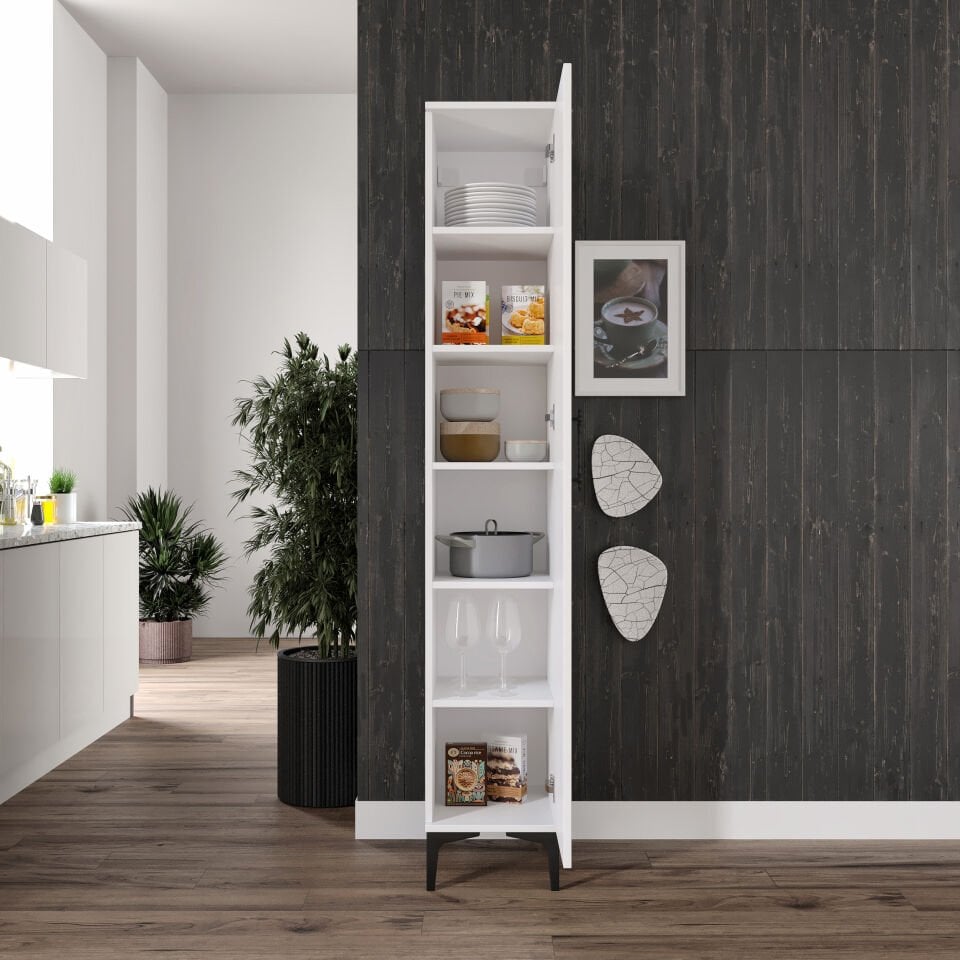 Plain Metal Ayak Metal Kulp Pla1200 Çok Amaçlı Dolap Mutfak Dolabı Banyo Dolabı Ayakkabılık Balkon Dolabı Kiler Dolabı Beyaz