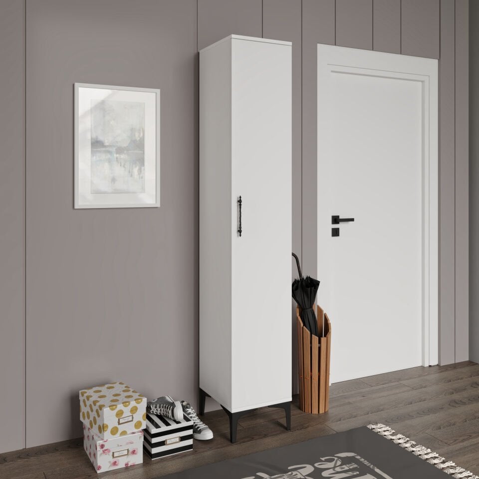 Plain Metal Ayak Metal Kulp Pla1200 Ayakkabılık Mutfak Dolabı Banyo Dolabı Balkon Dolabı Kiler Dolabı Çok Amaçlı Dolap Beyaz