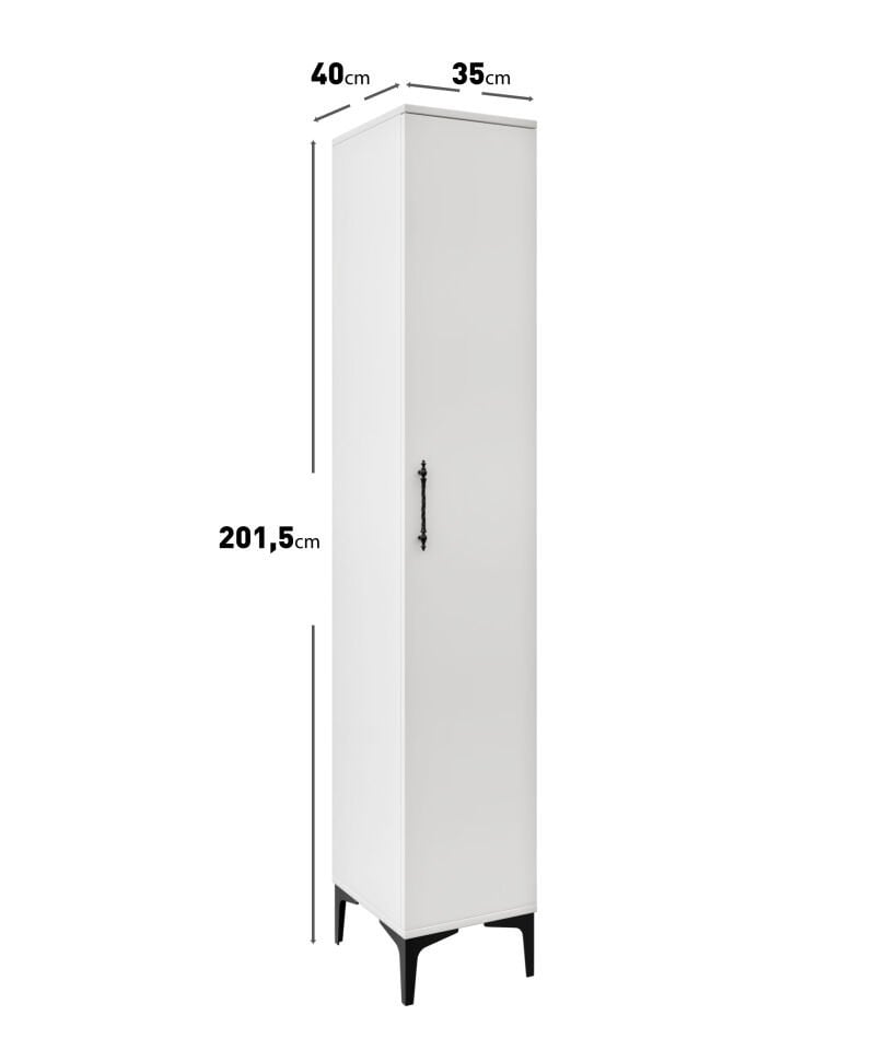 Plain Metal Ayak Metal Kulp Pla1200 Banyo Dolabı Mutfak Dolabı Balkon Dolabı Kiler Dolabı Çok Amaçlı Dolap Ayakkabılık Beyaz