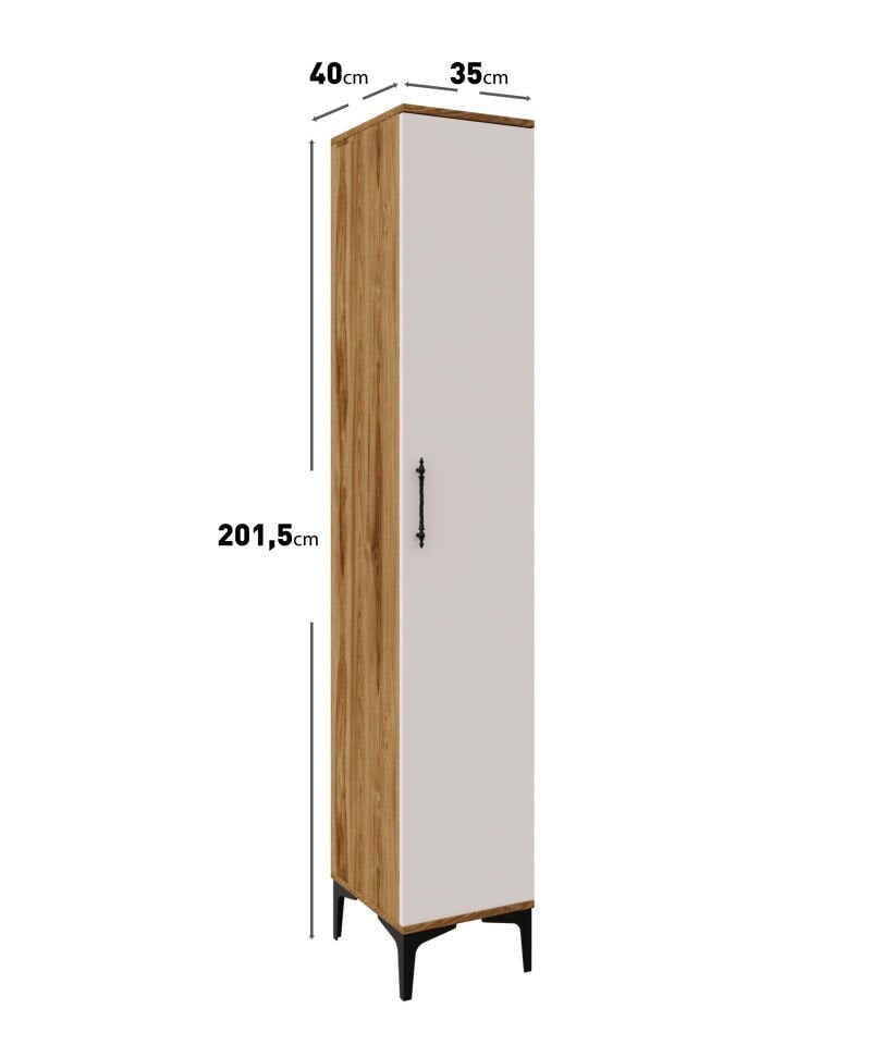 Plain Metal Ayak Metal Kulp Pla1200 Banyo Dolabı Mutfak Dolabı Balkon Dolabı Kiler Dolabı Çok Amaçlı Dolap Ayakkabılık Ekru Ceviz