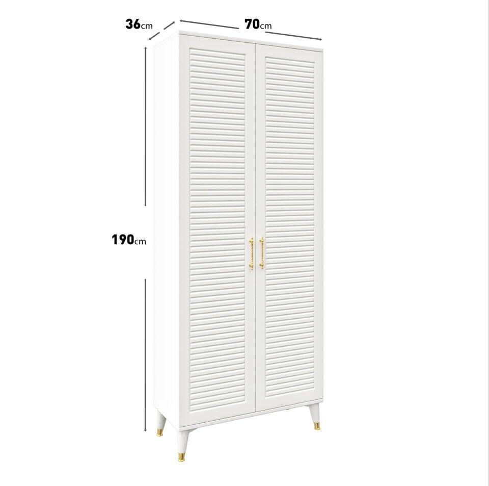 Beyaz gold PNJ2190 ayakkabılık portmanto vestiyer antre dekorasyon örneği