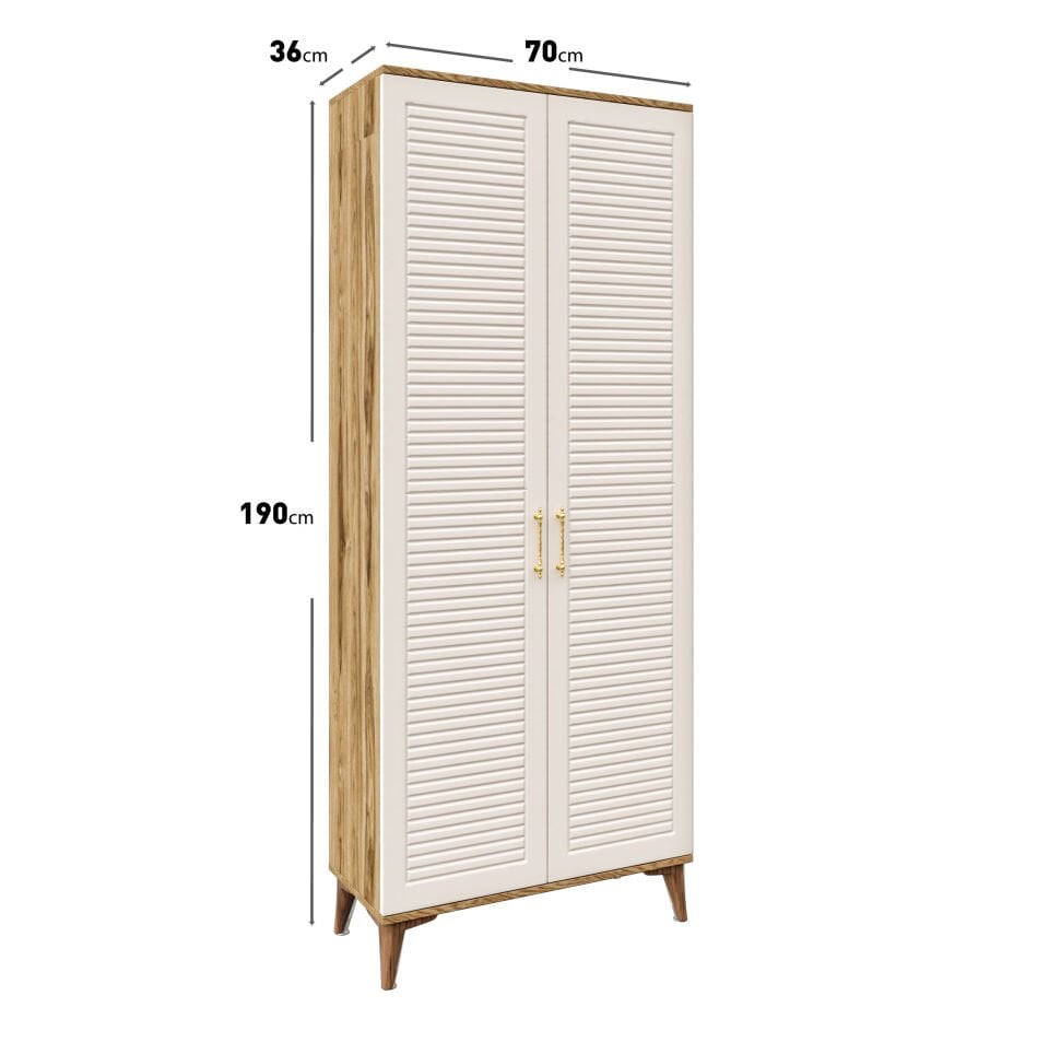 Panjurlu Metal Kulp Pnj2190 Ayakkabılık Portmanto Vestiyer Aytaşı Ceviz