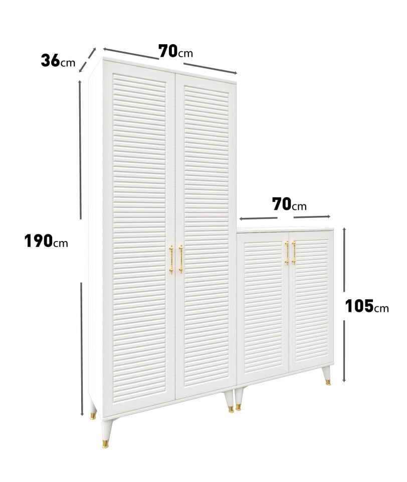 metal kulplu panjurlu ayakkabilik portmanto dolabı ev giriş düzen çözümü