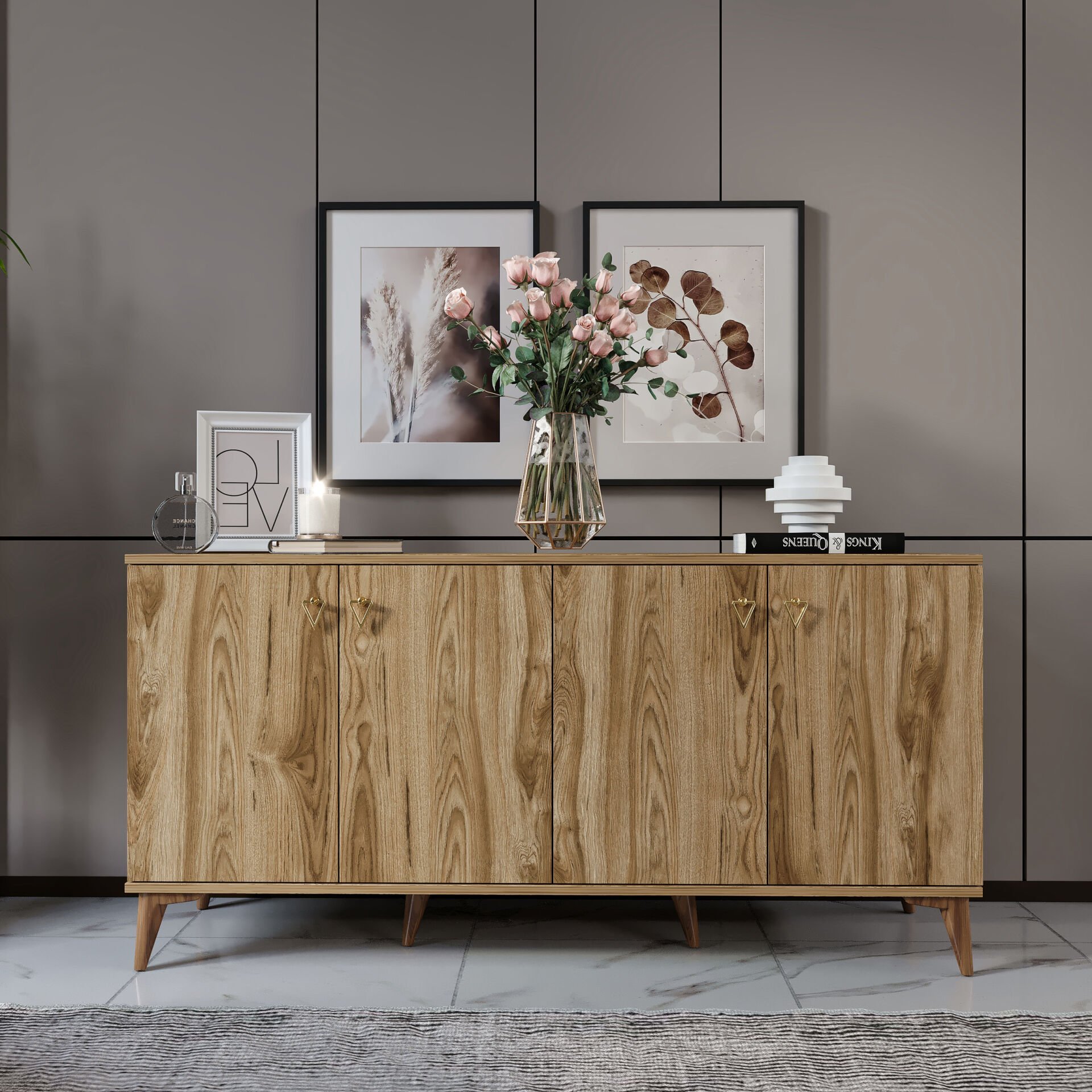 Simple konsol modern tasarım depolama alanı ile fonksiyonel konsol