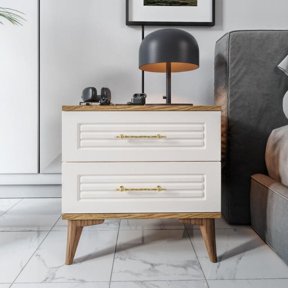 2 çekmeceli panjurlu komodin