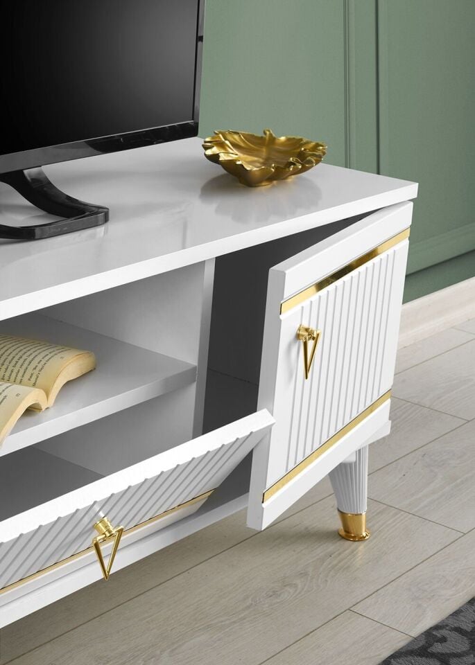 130 CM KORDON MDF MEBRAN KAPAK TV SEHPASI